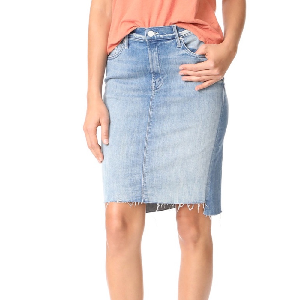 Mother Denim The Peg Step Fray Skirt